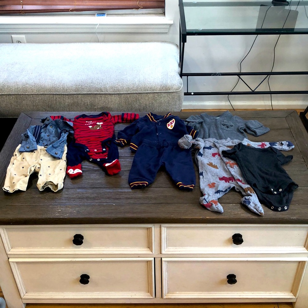 Newborn Baby Bundle- 3 outfits 2 sleepers and 1 undershirt